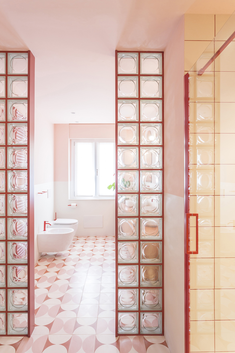 pop colors animate geometric interiors within renovated 1960s apartment in italy - 10