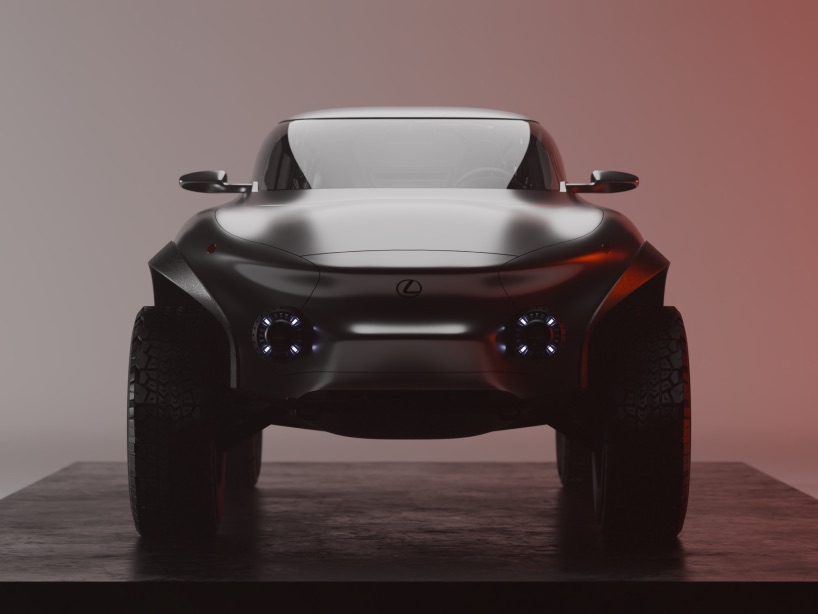 Seabrook Studio visualiza el concepto de camión Lexus con curvas de grabado y una postura elevada