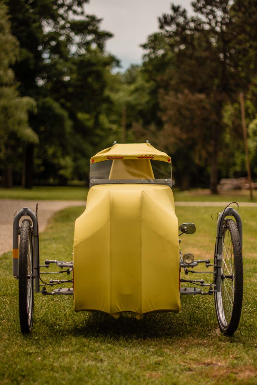 Motofocker Velocar combina bicicleta y automóvil en híbrido eléctrico humano de tres ruedas