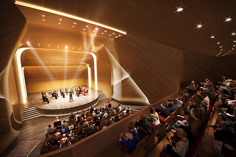 perforated brick facade encloses north musical art center in säynätsalo, finland