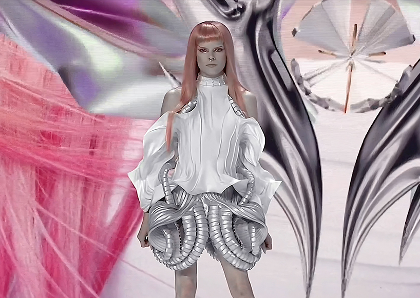 organic motion graphics and futuristic typography compose dany vo's aveda congress runway
