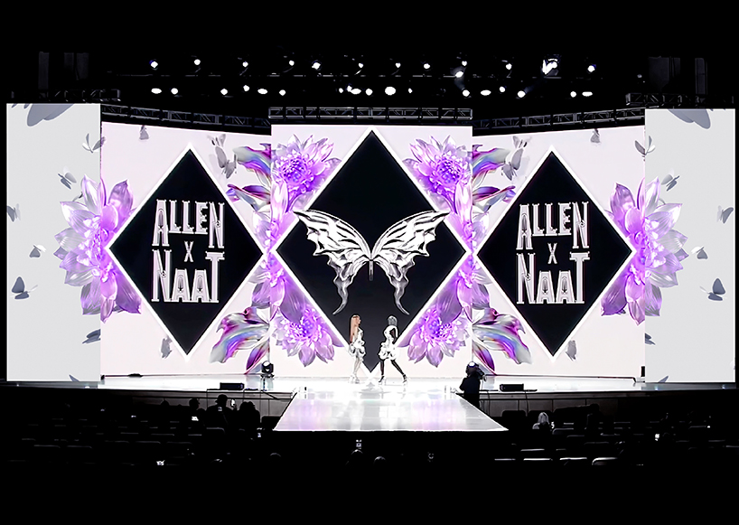organic motion graphics and futuristic typography compose dany vo's aveda congress runway