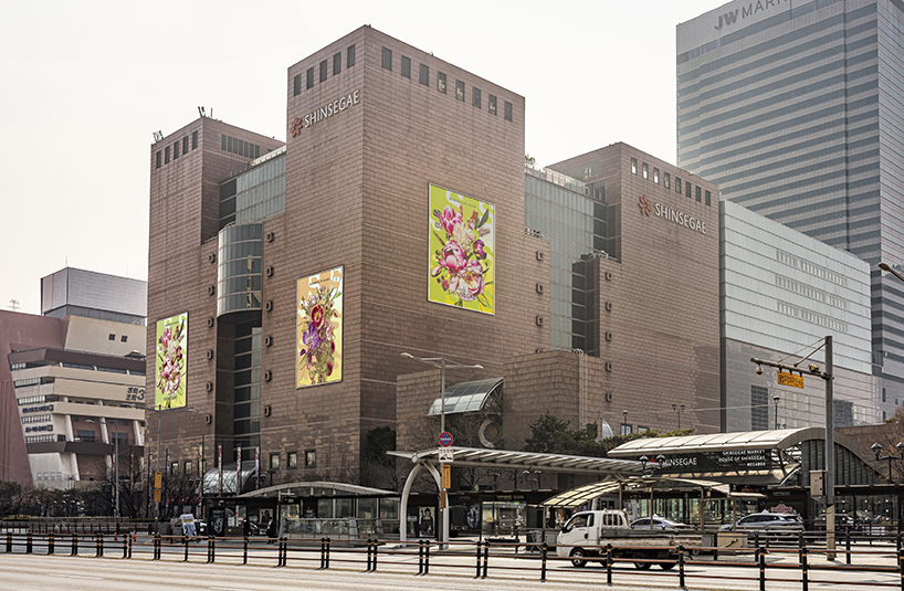 AI-driven floral graphics visualize seasonal retail campaign for south korean department store