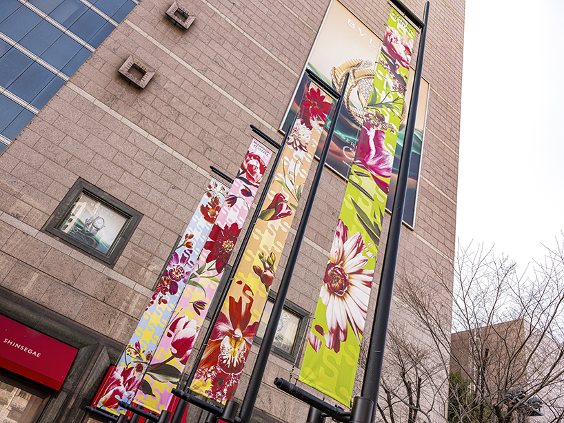 AI-driven floral graphics visualize seasonal retail campaign for south korean department store