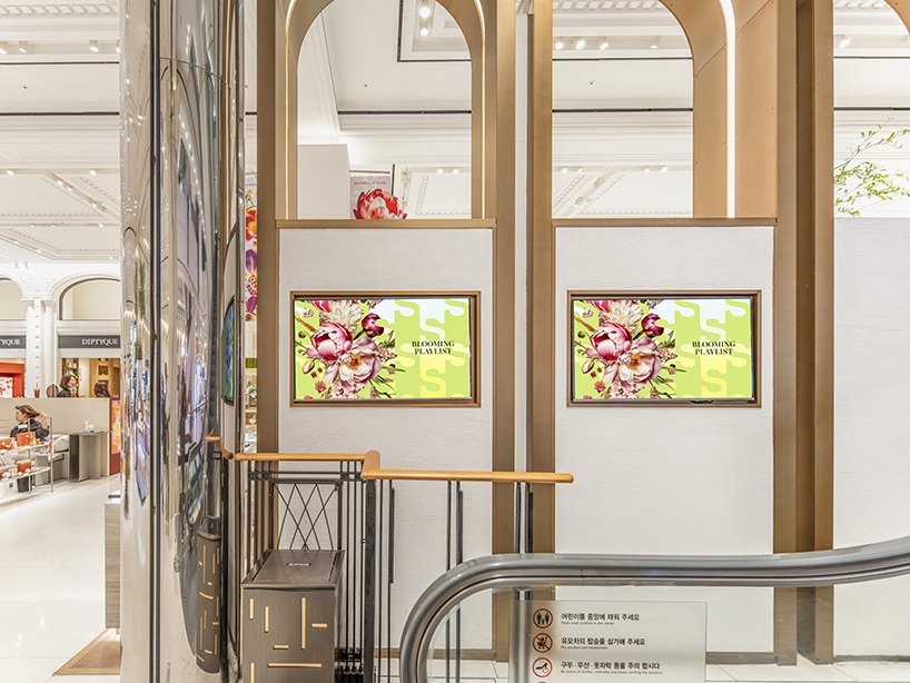 AI-driven floral graphics visualize seasonal retail campaign for south korean department store