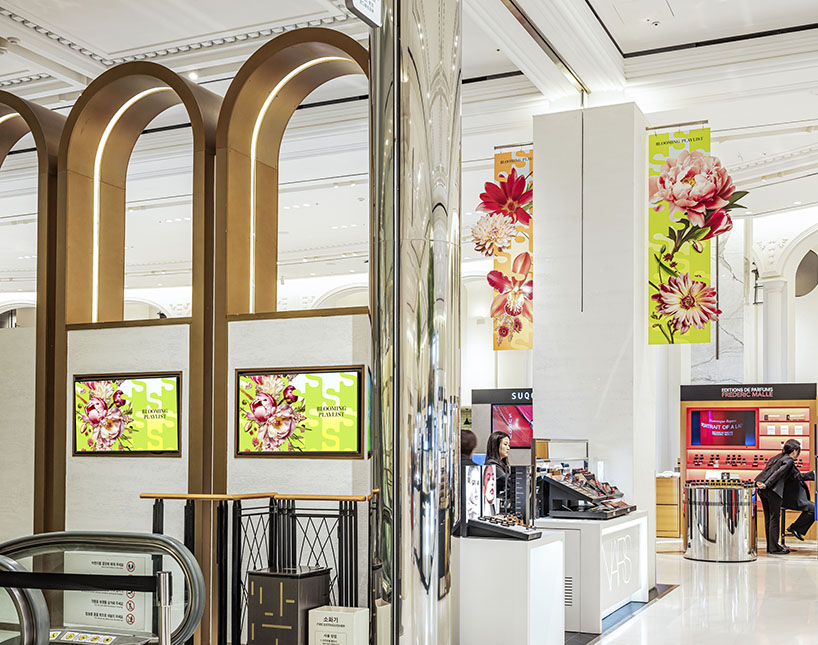 AI-driven floral graphics visualize seasonal retail campaign for south korean department store
