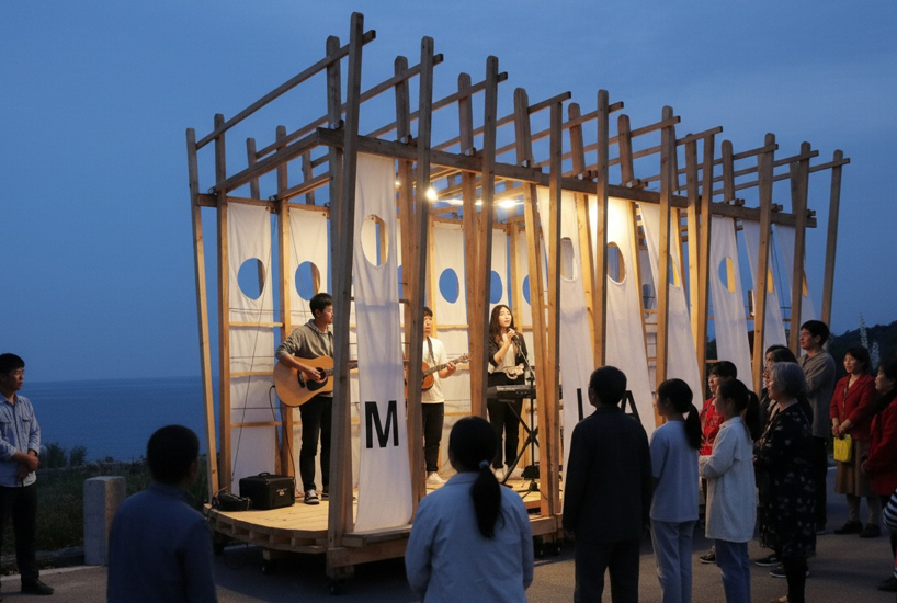 modular seaside mobile library travels across fishing villages in china