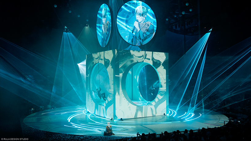 ruby law rula designs unfolding cube stage for white summer concert in hong kong 7