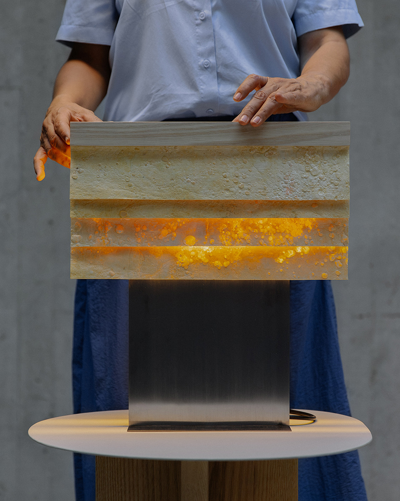 cultivated cellulose and layered ash shape series of horizon-inspired lighting - 11