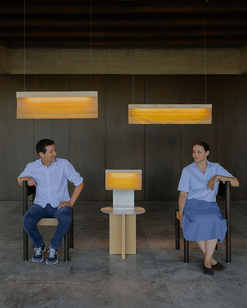 cultivated cellulose and layered ash shape series of horizon-inspired lighting - 12
