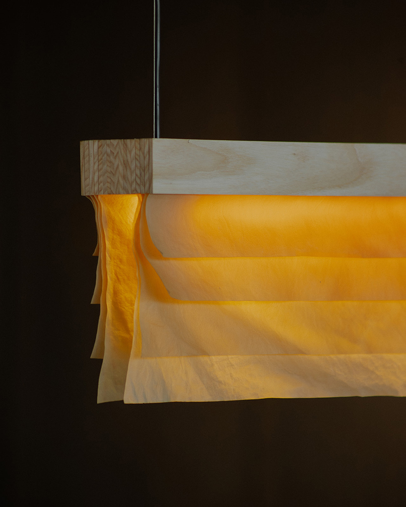 cultivated cellulose and layered ash shape series of horizon-inspired lighting - 7
