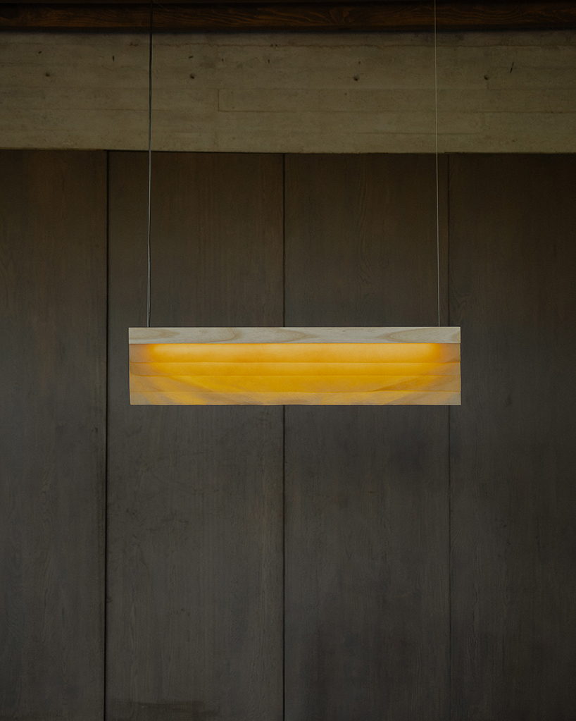 cultivated cellulose and layered ash shape series of horizon-inspired lighting - 8