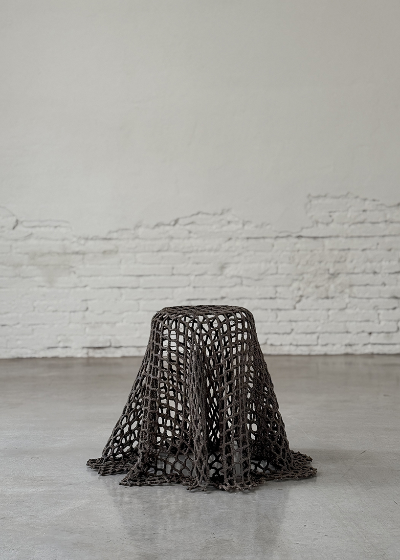 discarded polypropylene nets reshape into permeable functional sculptures by iranzo
