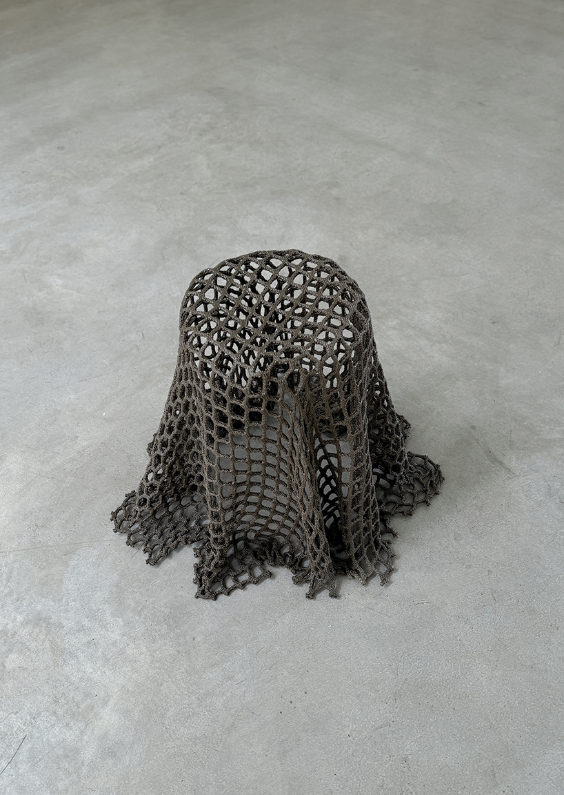 discarded polypropylene nets reshape into permeable functional sculptures by iranzo