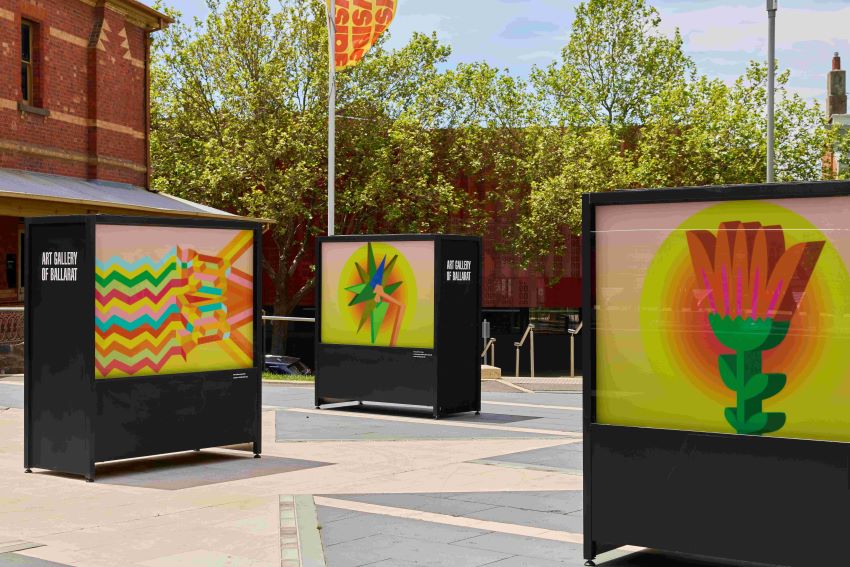 Morag Myerscough trae a Australia una instalación espacial de colores llamativos 