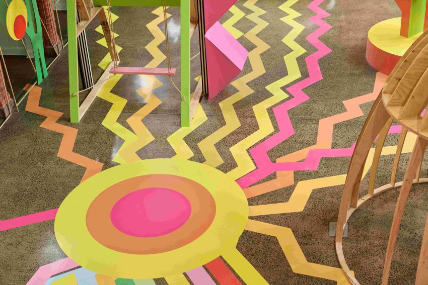 morag myerscough brings bold-colored spatial installation ‘chasing sunbeams’ to australia