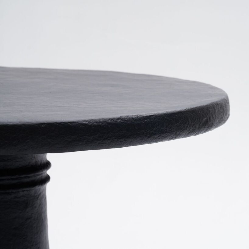 plywood and recycled paper pulp sculpt monolithic furniture collection