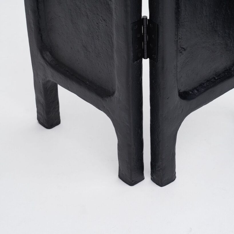 plywood and recycled paper pulp sculpt monolithic furniture collection