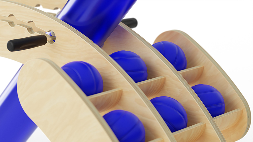 wooden boccia ramp encourages inclusive play for children with and without disabilities