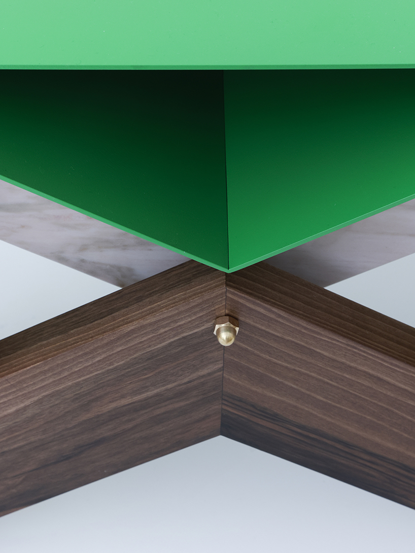 a sculptural side table inspired by handwritten love letters and the letter M - 7