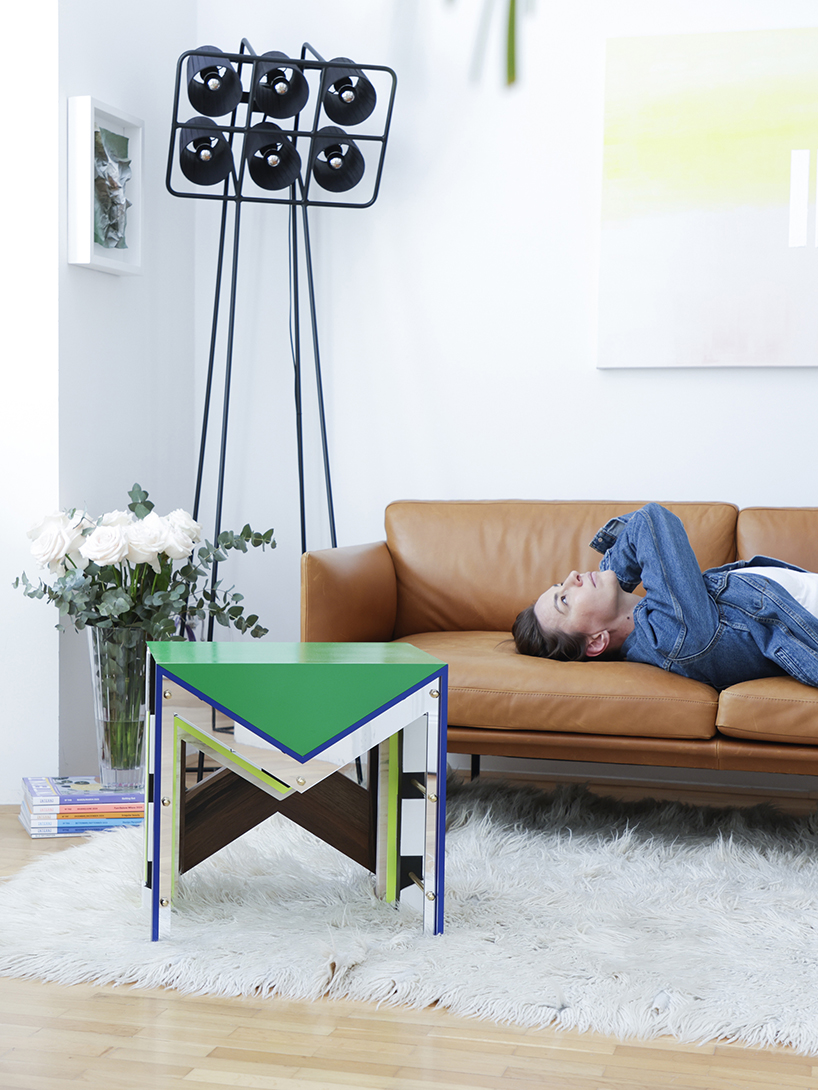 a sculptural side table inspired by handwritten love letters and the letter M - 9