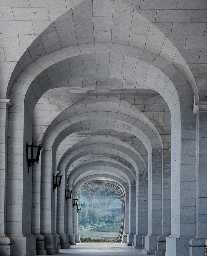 thin stone carves sculptural cathedral emerging from spanish mountains