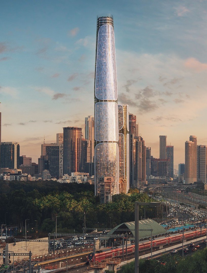three interconnected towers compose DLF&rsquo;s vertical city transforming tel aviv skyline