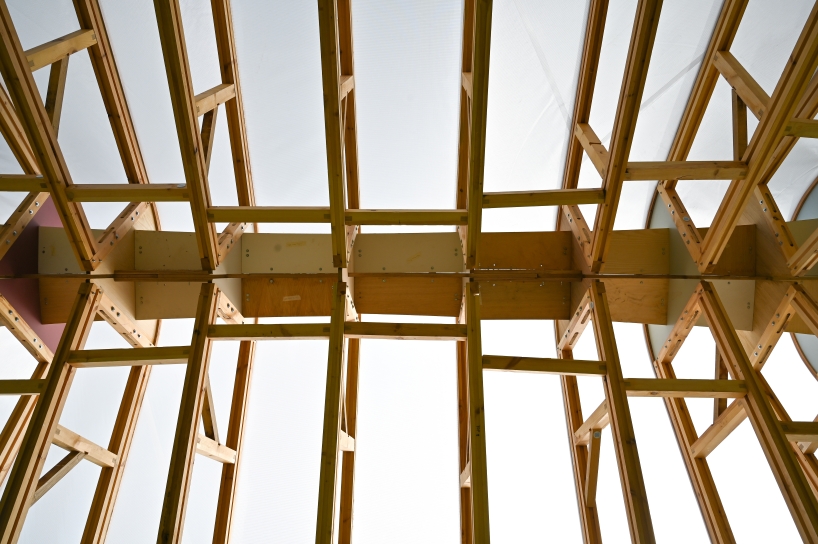 bartlett architecture students use robots to build arkhive reconfigurable timber pavilion