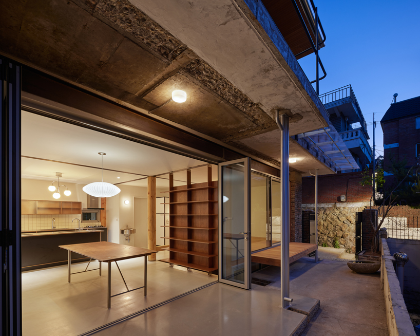 reclaimed brick skin and wooden frame update 1969 seoul residence