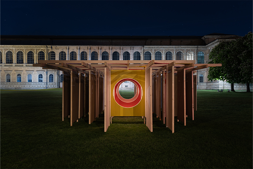 jute fabric walls and shifting pathways form delulu interactive labyrinth - 8