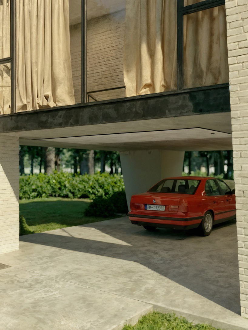pitched thatched roof tops conical white-bricked sarchina villa
