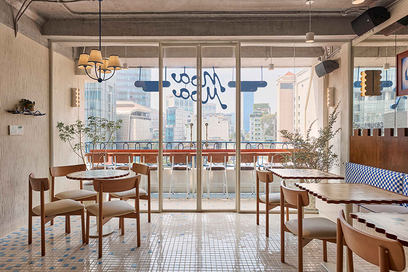 mosaic gradients and graphic pasta motifs animate restaurant&rsquo;s interiors in vietnam - 1
