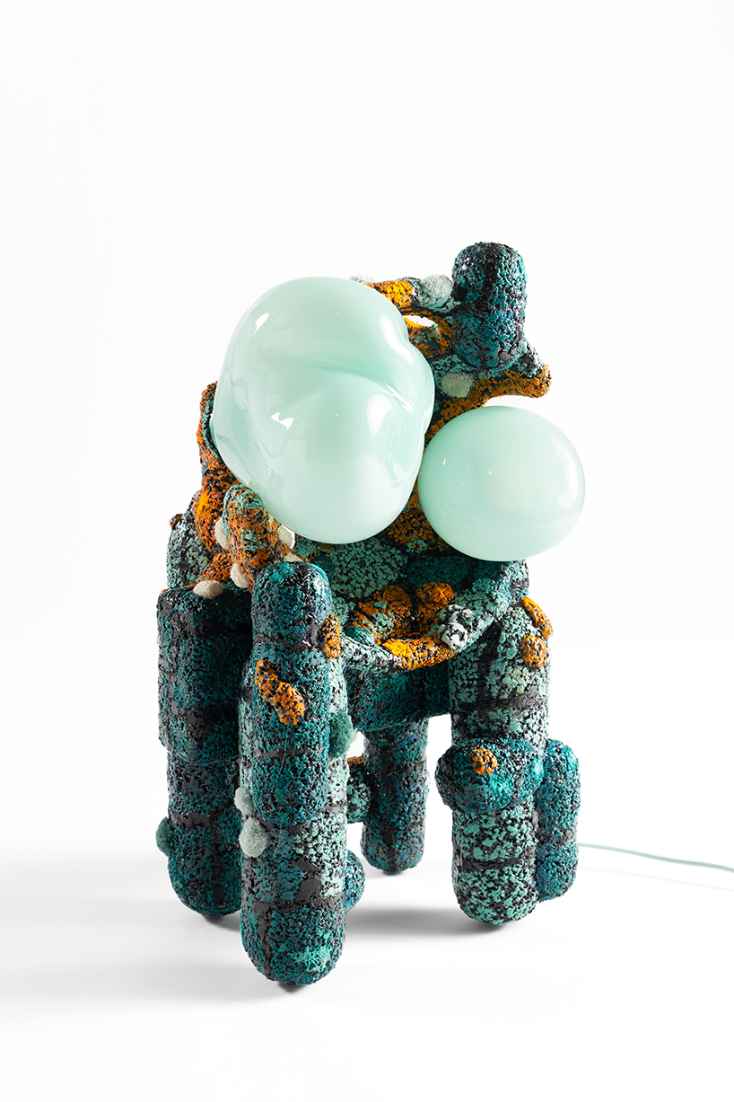 molded carpet series melts discarded fiber remnants into sculptural furniture skins - 6