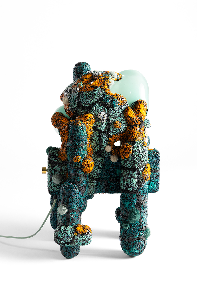 molded carpet series melts discarded fiber remnants into sculptural furniture skins - 7