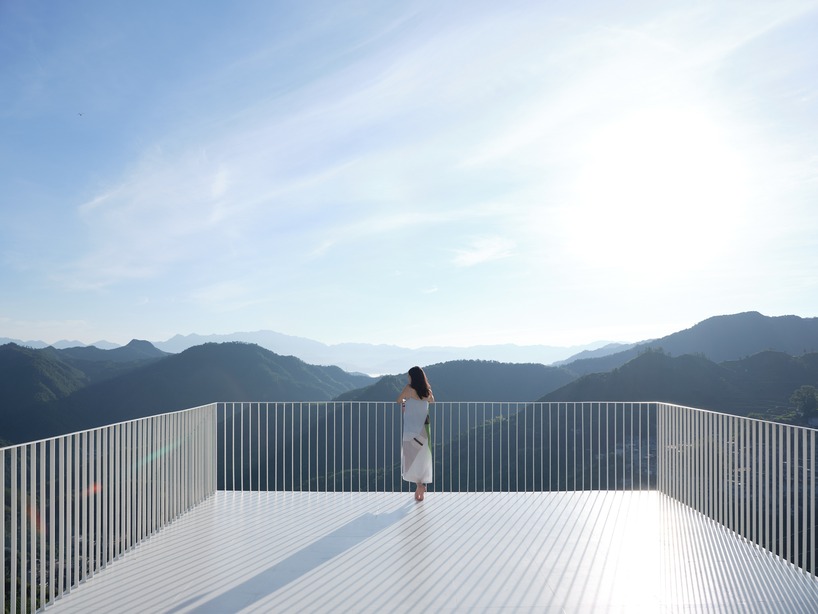 studio RE+N's floating pavilion hovers like a thin white wing above chinese tea mountain - 8