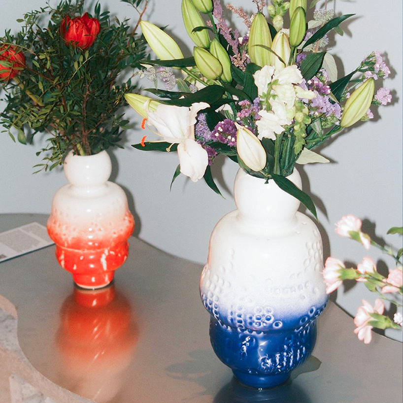 generative code patterns trace across MM collective’s ceramic flower vases - 2