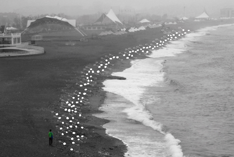 100 hand-traced coastal stones form a graphic identity system before returning to the sea - 7