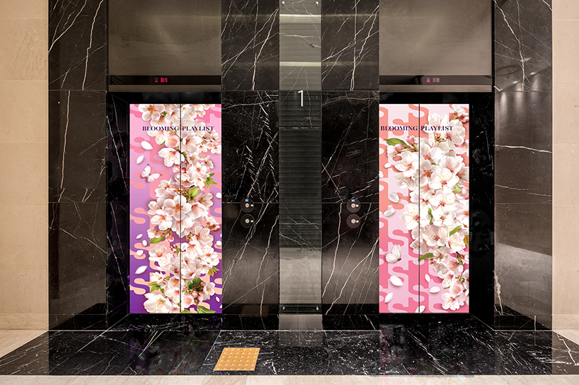 blooming graphics and floral installations take over shinsegae department store for spring - 9