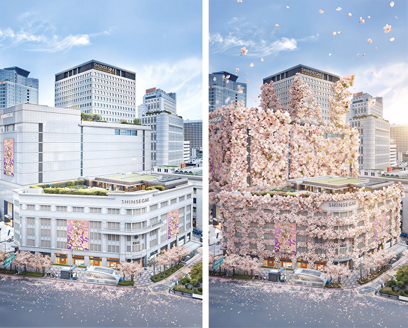 blooming graphics and floral installations take over shinsegae department store for spring - 12