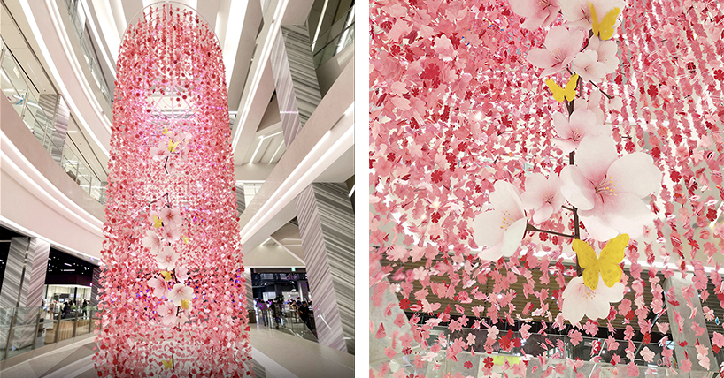 blooming graphics and floral installations take over shinsegae department store for spring - 5
