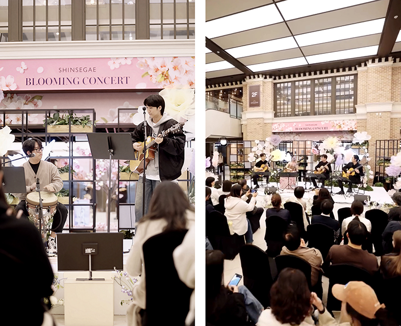 blooming graphics and floral installations take over shinsegae department store for spring - 11