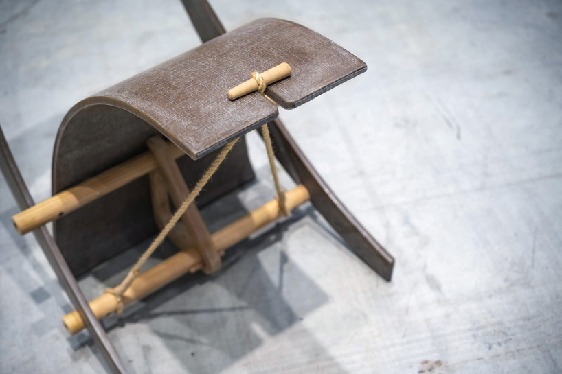 hemp fabric and pineapple-leaf fiber composite form a chair built on balance and tension - 6