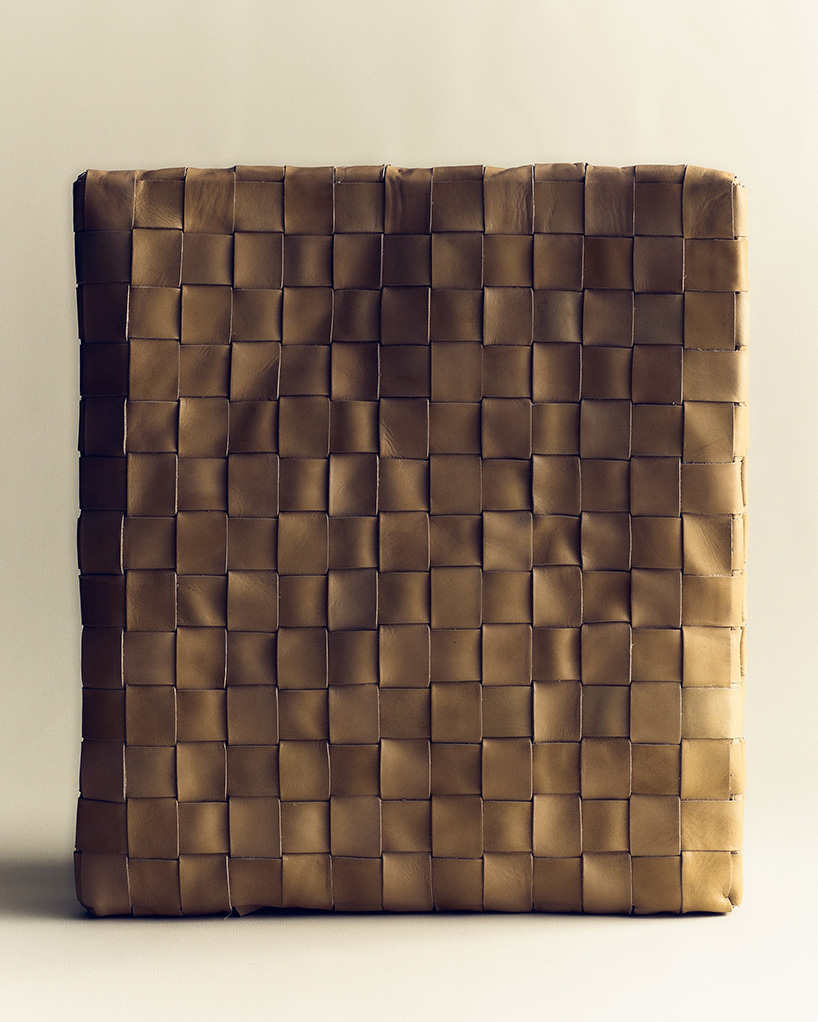 interlaced wood, metal, and fiber explore braiding as construction method in trenzar series - 12