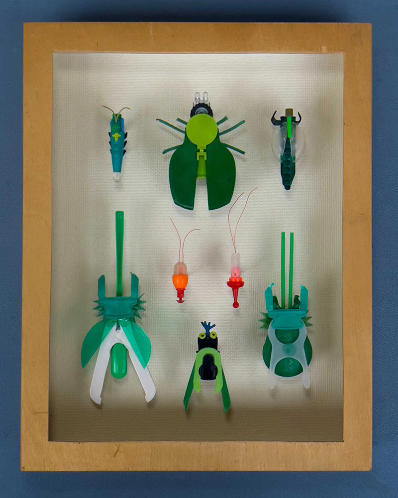 litterbugs reshapes plastic waste into fragile insect sculptures - 11