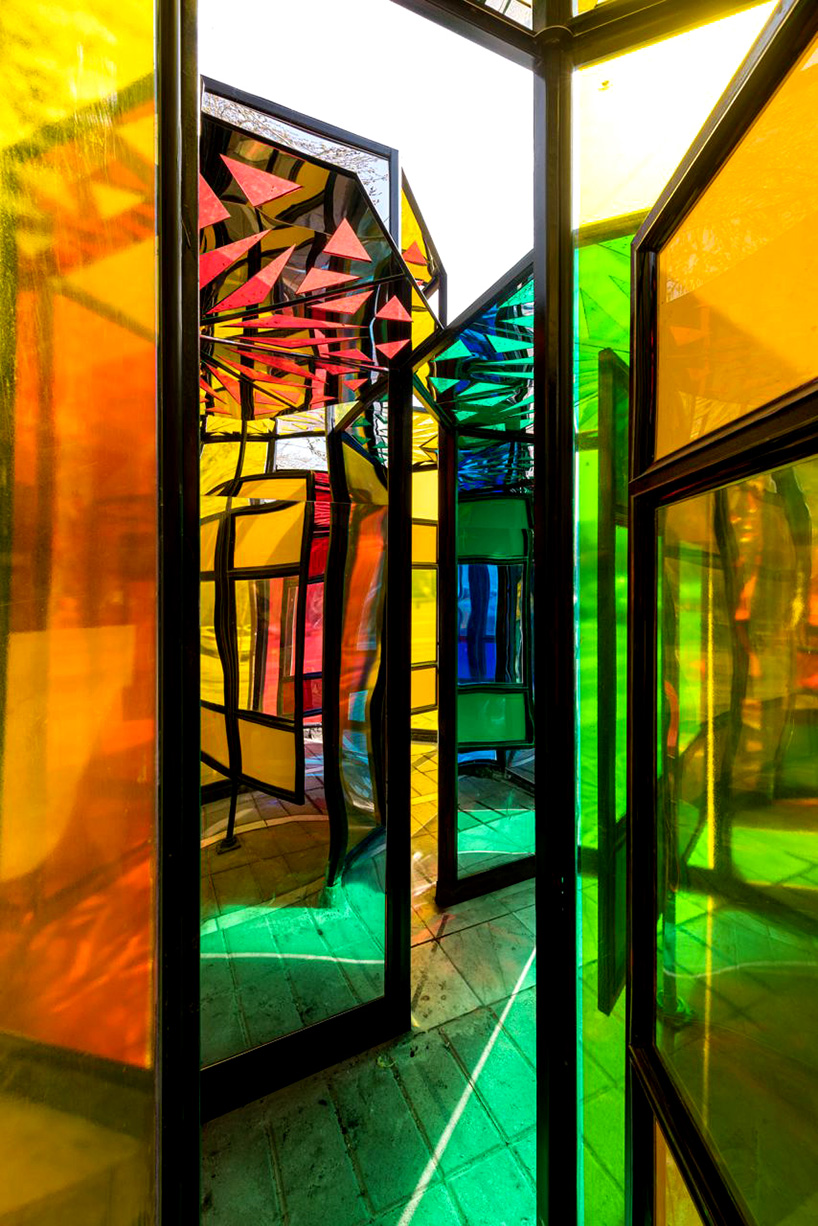 stained glass and mirrored octagons compose an interactive urban maze in iran - 8
