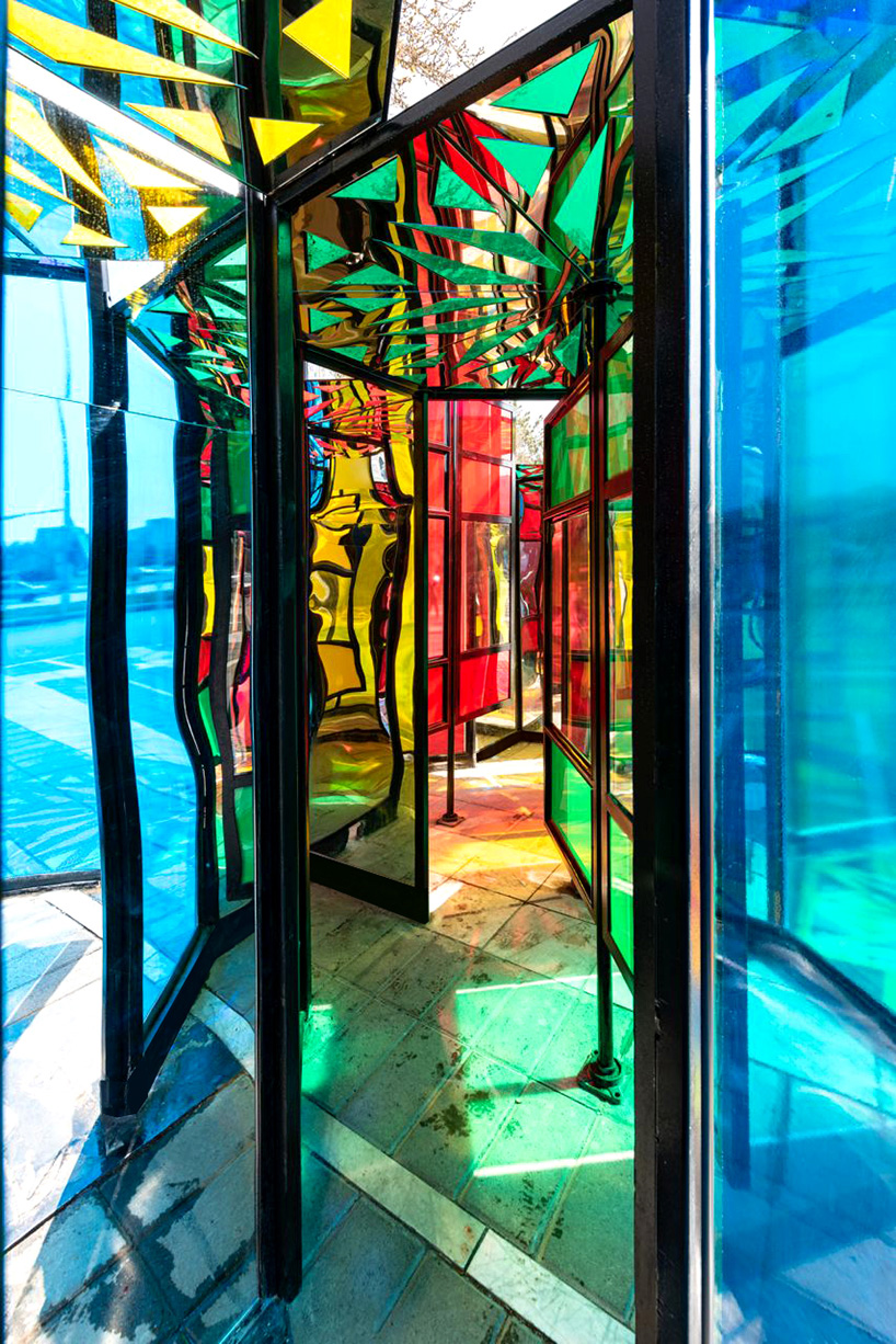 stained glass and mirrored octagons compose an interactive urban maze in iran - 7
