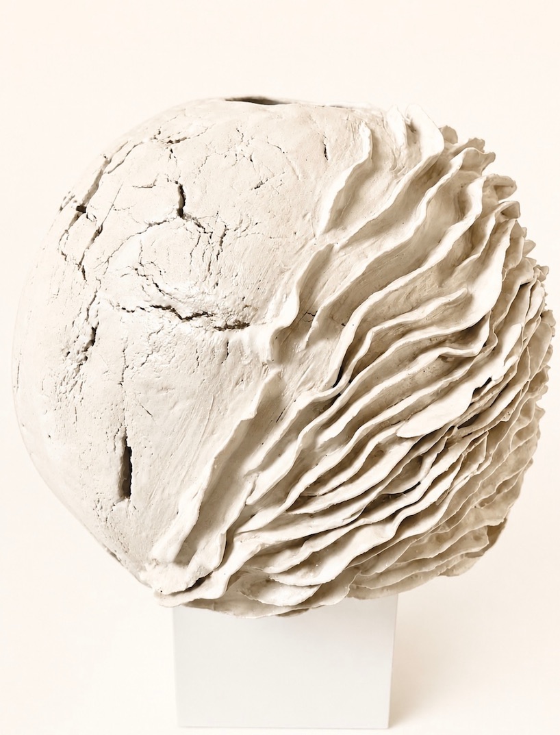 cracked textures sculpt melting landscapes for polar-inspired ceramic collection - 9