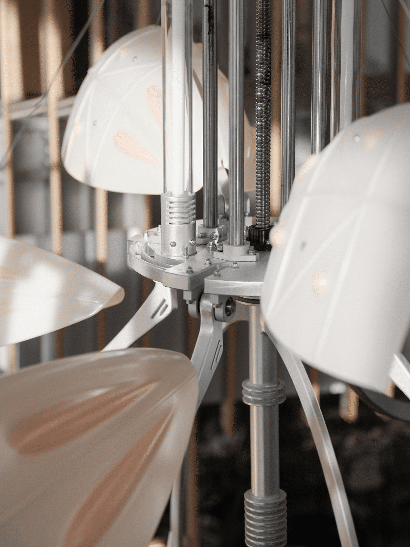 blossoms’ unfolding rhythm transforms into a breathing-like kinetic installation - 6