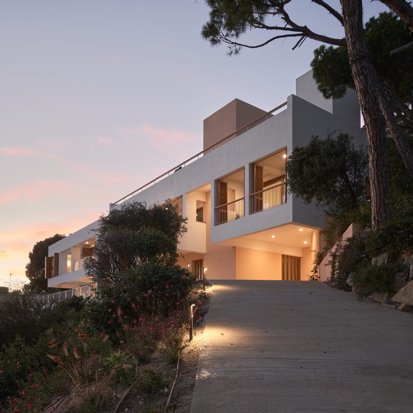 open patios and white geometric terraces extend casa blajot along catalan coast - 8