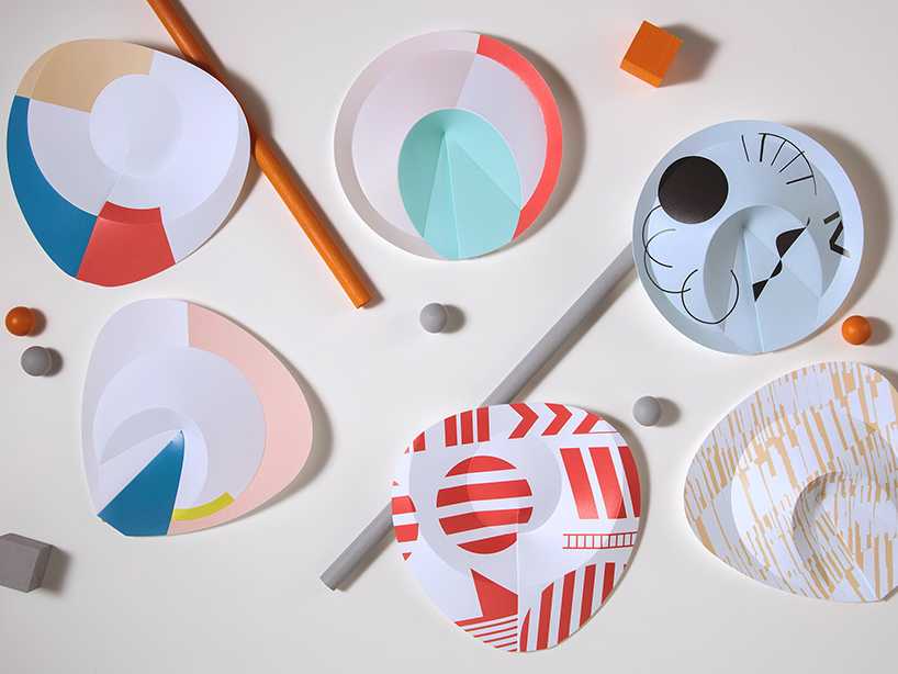 a ribless circular folded sculpture reimagines the traditional japanese paper fan - 7